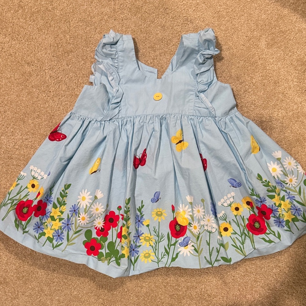 Eleanor Rose Light Blue Floral Kids Top